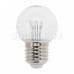 Лампа шар e27 6 LED ∅45мм - розовая, прозрачная колба, эффект лампы накаливания, SL405-127