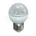 Лампа шар e27 10 LED ∅50мм желтая 24В, SL405-611